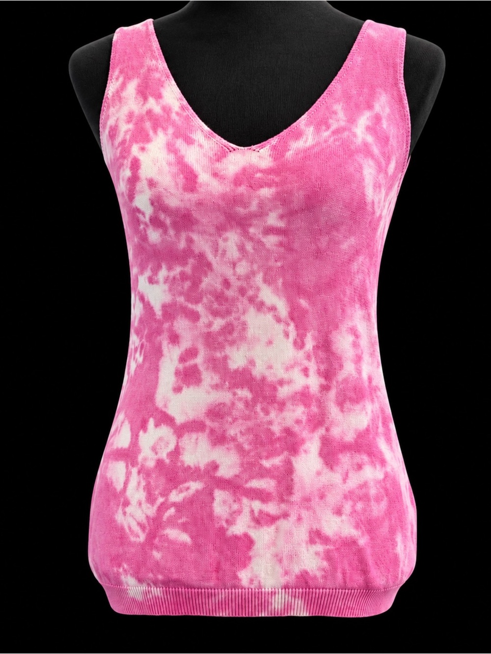 Vibrant Pink Tie-Dye Tank Top